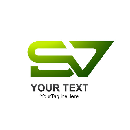 Letter SV initial alphabet logo design template elementのイラスト素材