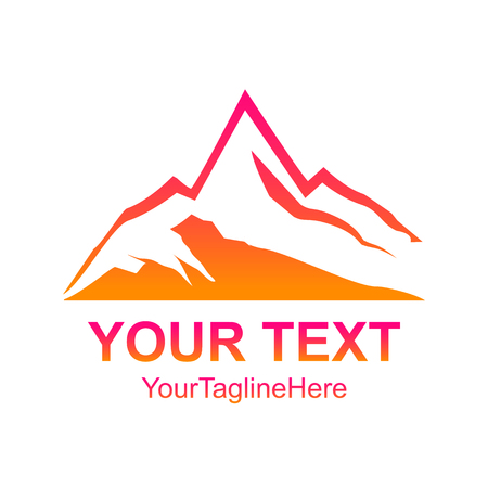 Mountain Vector logo concept illustration.  Outdoor abstract logo. Vector logo template. Design element.のイラスト素材