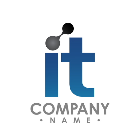 IT technology icon letter vector design illustrationのイラスト素材