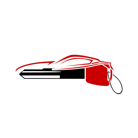 Car  design with key, auto car, silhouette  design, vector iconsのイラスト素材