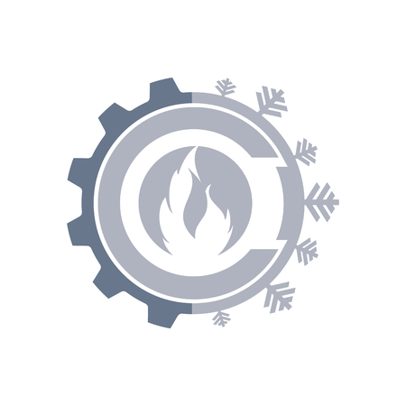 Air conditioner design and ventilation abstract vectorのイラスト素材