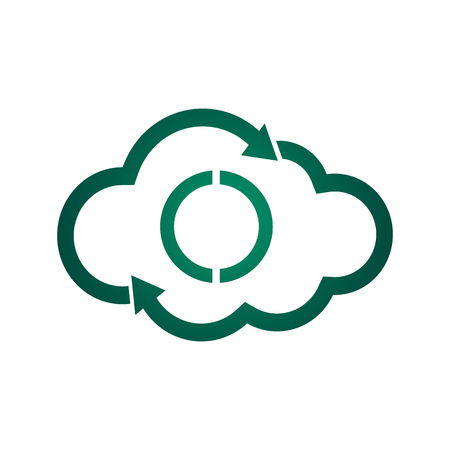 Cloud storage vector icon on white backgroundのイラスト素材