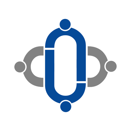 Community family care people logo. Vector illustrationのイラスト素材