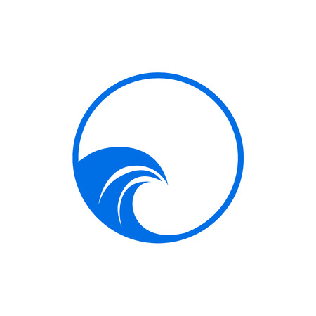 Water Waves Design Vector Template, Water Waves Icon, Water Wavesのイラスト素材
