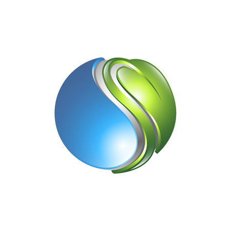Ecology . Eco world green leaf energy saving lamp symbol. Eco friendly concept for company . Vectorのイラスト素材