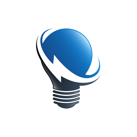 bulb lamp electrical . innovation idea electricity symbol. template ready for useのイラスト素材