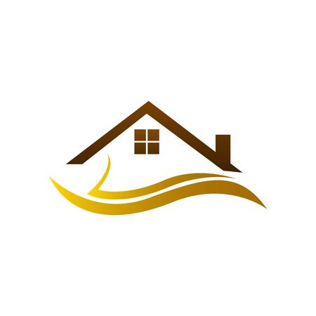 Real estate logo, home logo, house logo, simple design, vector icons.のイラスト素材
