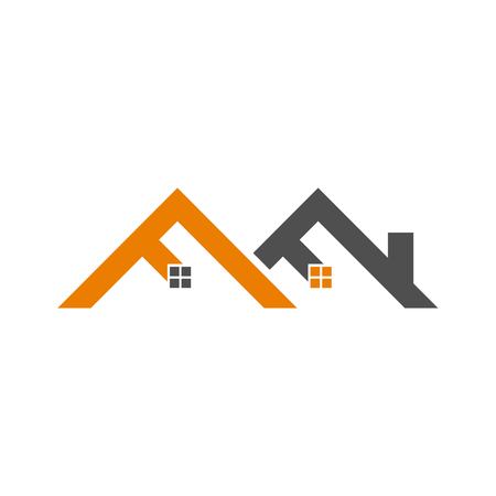 Logotype for housing, construction, with new energiesのイラスト素材