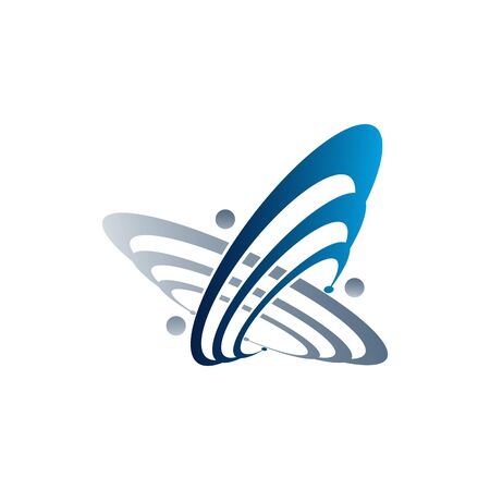 Vector Planet and orbit Icon Design.のイラスト素材
