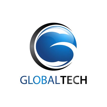 Global Tech Circle Letter G logo concept design ideaのイラスト素材