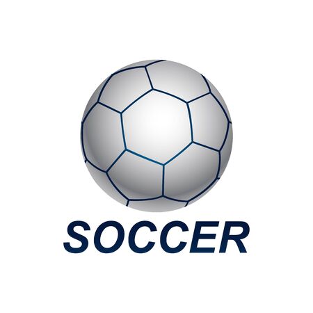 Shiny sphere soccer ball logo concept design template ideaのイラスト素材