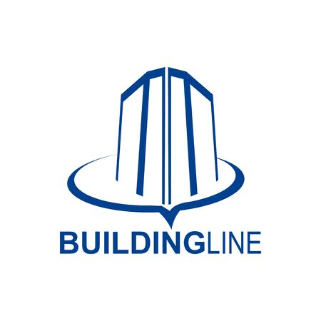 Building line logo concept design template idea for real estate bussinesのイラスト素材
