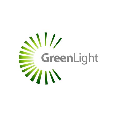 Rotate splash green light logo concept design template ideaのイラスト素材
