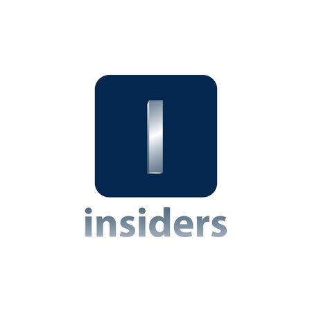 Insiders. Square Initial letter i logo concept design template ideaのイラスト素材