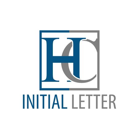 Initial letter HC CH logo concept design. Symbol graphic template element vectorのイラスト素材