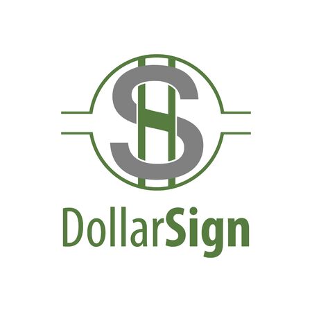 Circle dollar sign logo concept design. Symbol graphic template element vectorのイラスト素材
