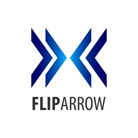 Flip arrow logo concept design. Symbol graphic template element vectorのイラスト素材