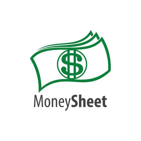 Money sheet logo concept design. Symbol graphic template element vectorのイラスト素材