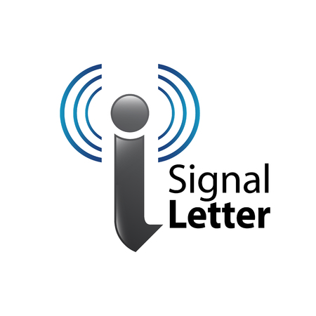 Signal initial letter i logo concept design. Symbol graphic template element vectorのイラスト素材