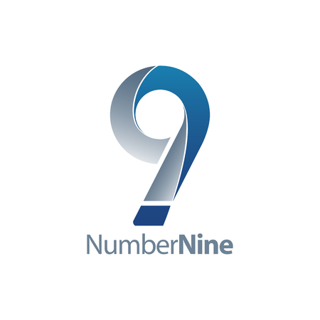 Modern number nine 9 logo concept design. Symbol graphic template element vectorのイラスト素材