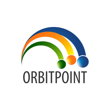 Orbit point logo concept design. Symbol graphic template element vectorのイラスト素材