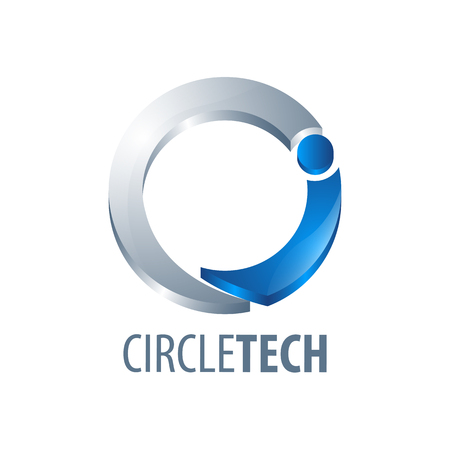 Circle technology initial letter i logo concept design. Symbol graphic template element vectorのイラスト素材