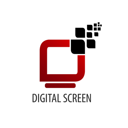 Digital screen logo concept design. Symbol graphic template element vectorのイラスト素材