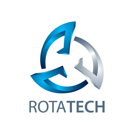 Rotate technology logo concept design. three dimensional style. 3D Symbol graphic template element vectorのイラスト素材