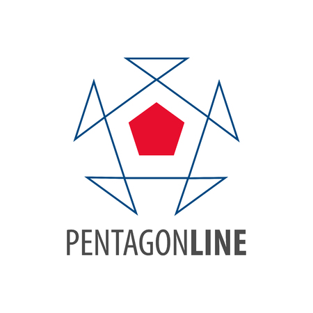 Pentagon line logo concept design. Symbol graphic template element vectorのイラスト素材