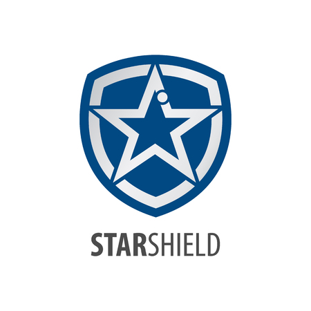 Star shield logo concept design. Symbol graphic template elementのイラスト素材
