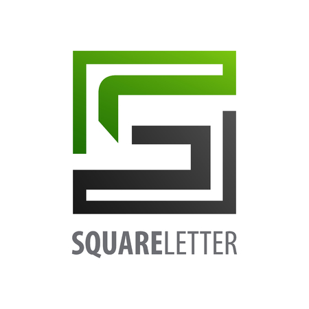 Square initial letter S logo concept design. Symbol graphic template element vectorのイラスト素材