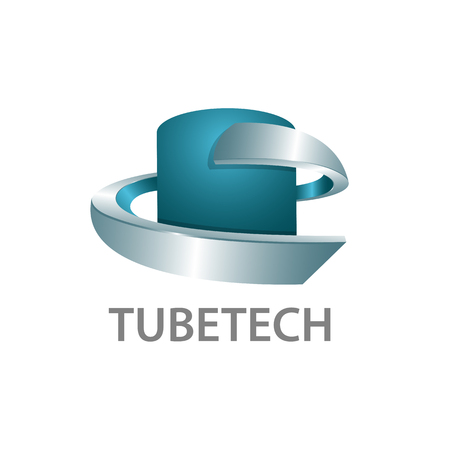 Tube technology logo concept design. 3D three dimensional style. Symbol graphic template vectorのイラスト素材