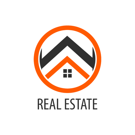 Circle real estate logo concept design. Symbol graphic template element vectorのイラスト素材