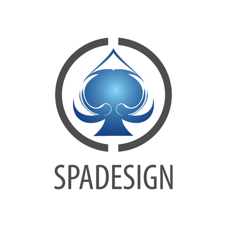 Circle spade sign logo concept design. Symbol graphic template element vectorのイラスト素材
