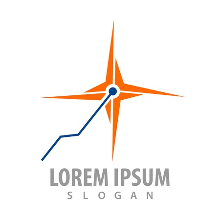 Laser Spark logo concept design. Symbol graphic template elementのイラスト素材