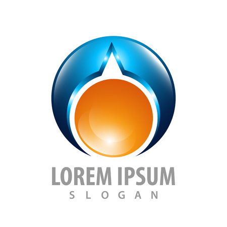 circle sphere logo concept design. Symbol graphic template elementのイラスト素材