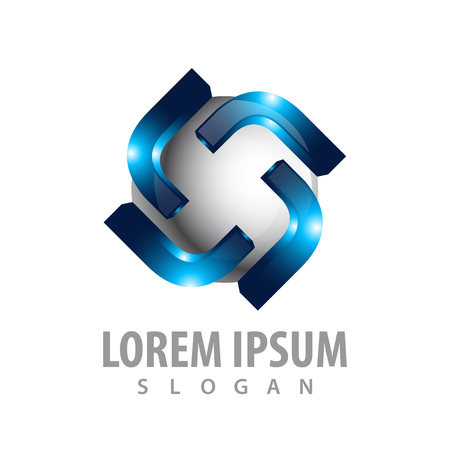 Rotate initial letter L logo concept design. Symbol graphic template elementのイラスト素材