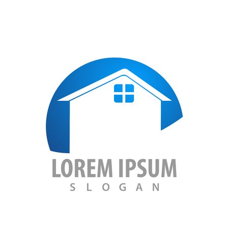 Real estate home logo concept design. Symbol graphic template elementのイラスト素材
