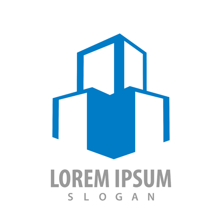 Skyscrapers building logo concept design. Symbol graphic template elementのイラスト素材