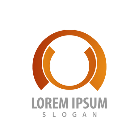 logo concept design. Round rotate. Symbol graphic template elementのイラスト素材