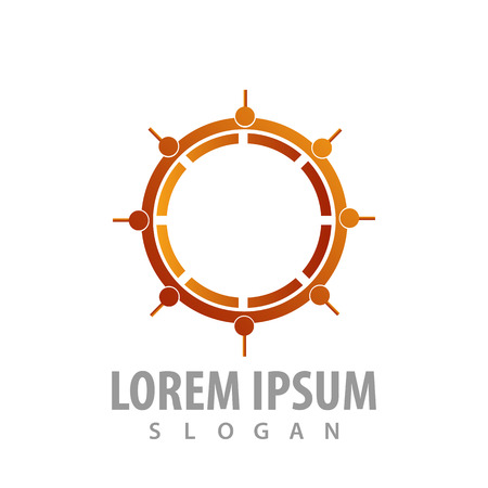 logo concept design. compass Symbol graphic template element. flat styleのイラスト素材
