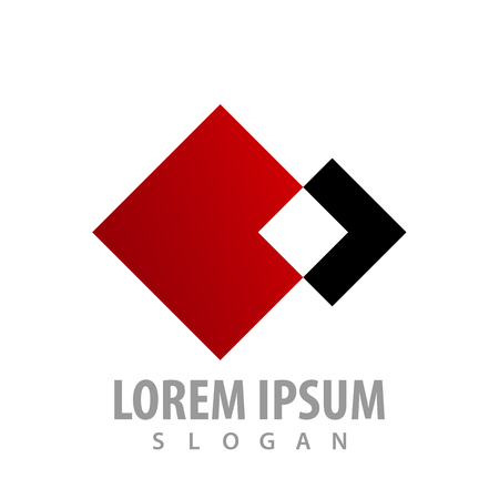 abstract square logo concept design. Symbol graphic template elementのイラスト素材