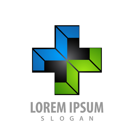 Geometric cross MW letter logo concept design. Symbol graphic template elementのイラスト素材