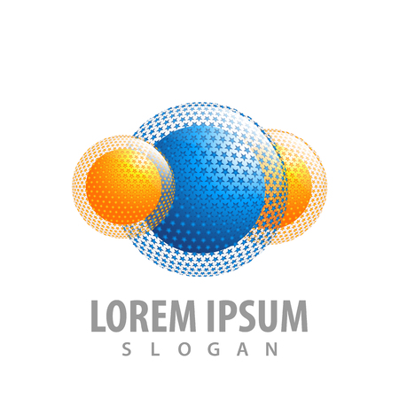 logo concept design. Star sphere Symbol graphic template elementのイラスト素材