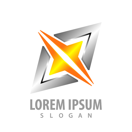 logo concept design. Geometric shiny spark light Symbol graphic template elementのイラスト素材