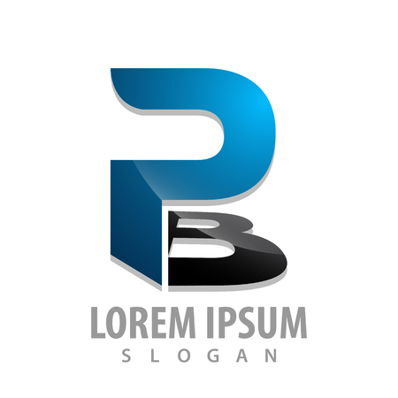 Initial letter PB logo concept design. Symbol graphic template elementのイラスト素材