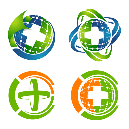 Medical cross logo set concept design. Symbol graphic template element のイラスト素材