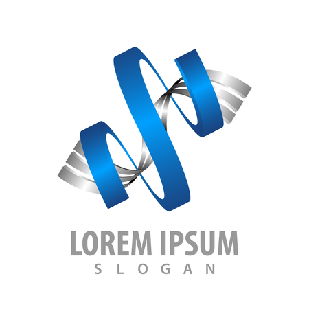 Abstract technology ribbon concept design. Symbol graphic template elementのイラスト素材