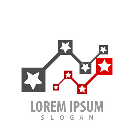 Square star network connect concept design. Symbol graphic template elementのイラスト素材