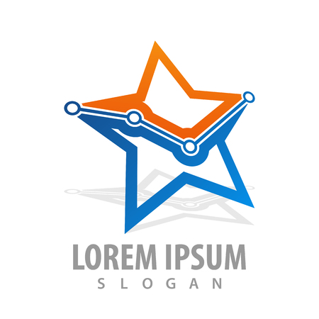 Technology star graph point concept design. Symbol graphic template elementのイラスト素材